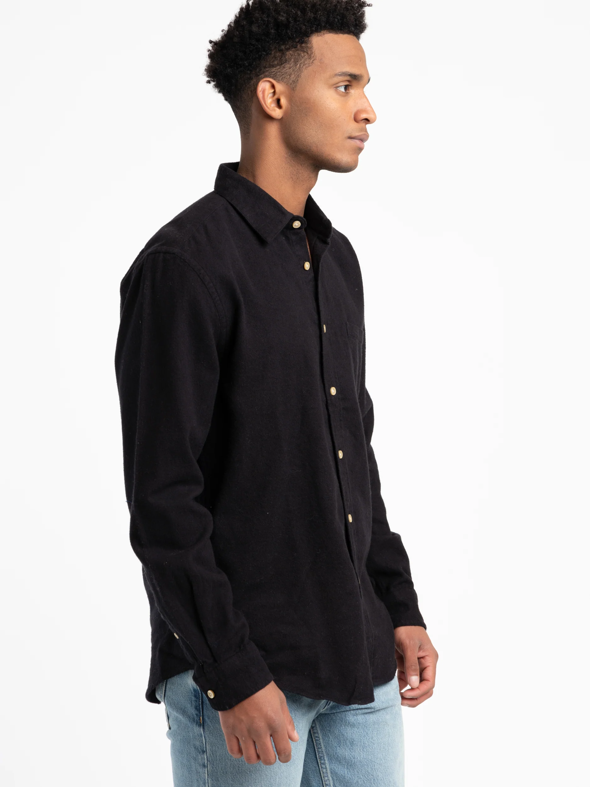 Black Teca Flannel Shirt - Image 3