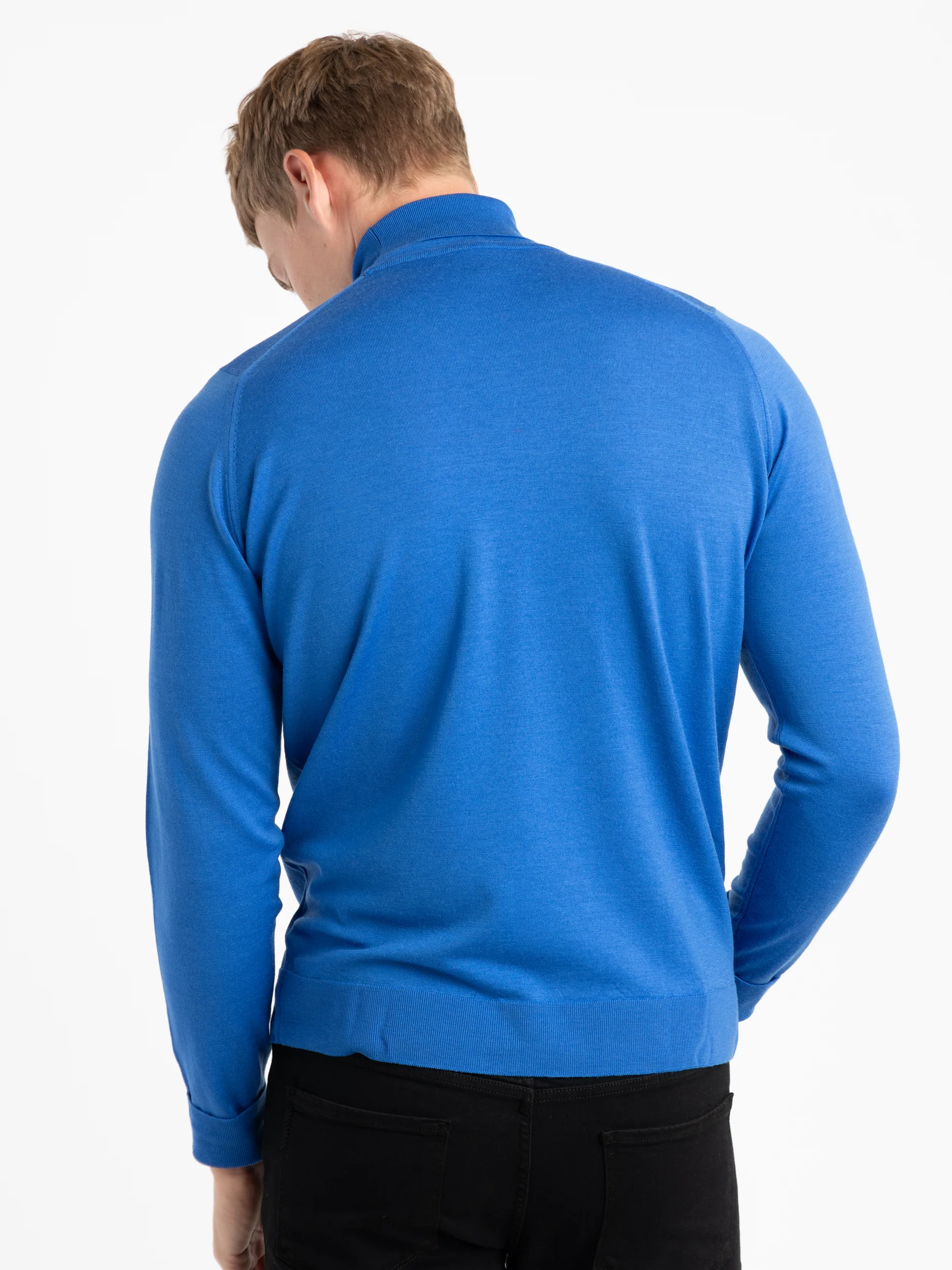 Jay Blue Wool Richards Roll-neck - Image 4