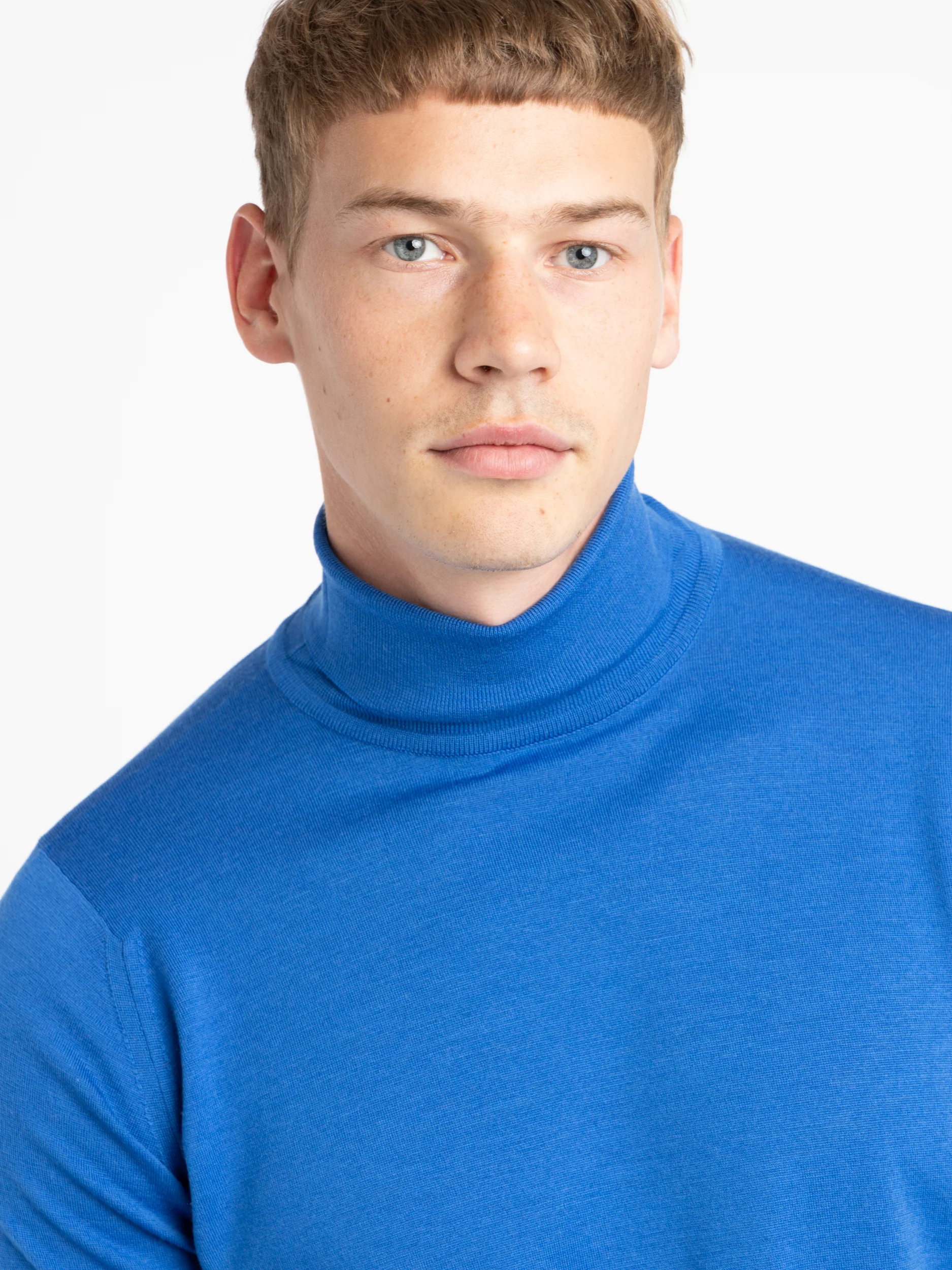 Jay Blue Wool Richards Roll-neck - Image 5