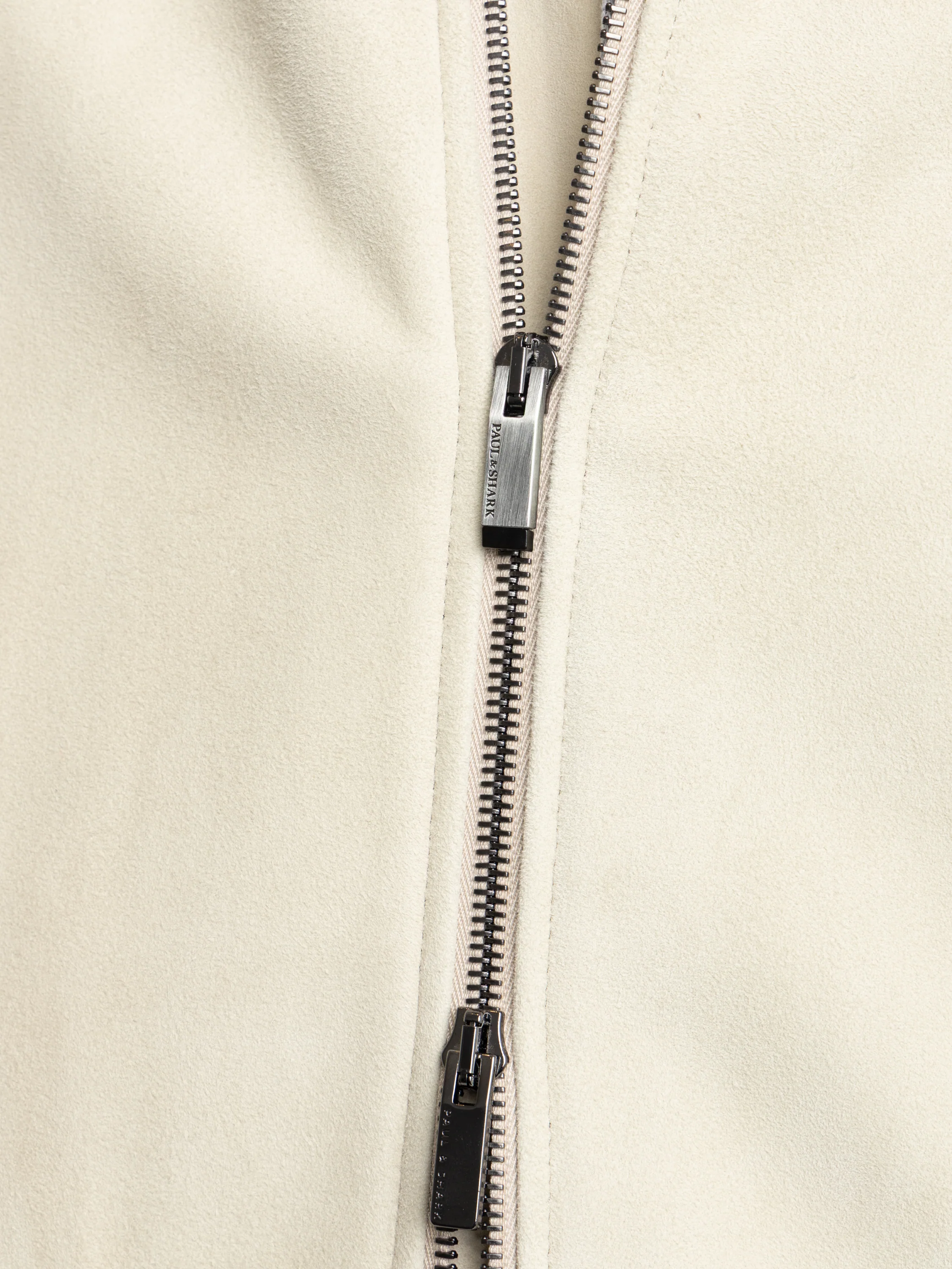 Light Beige Aqualeather Suede Bomber Jacket - Image 7