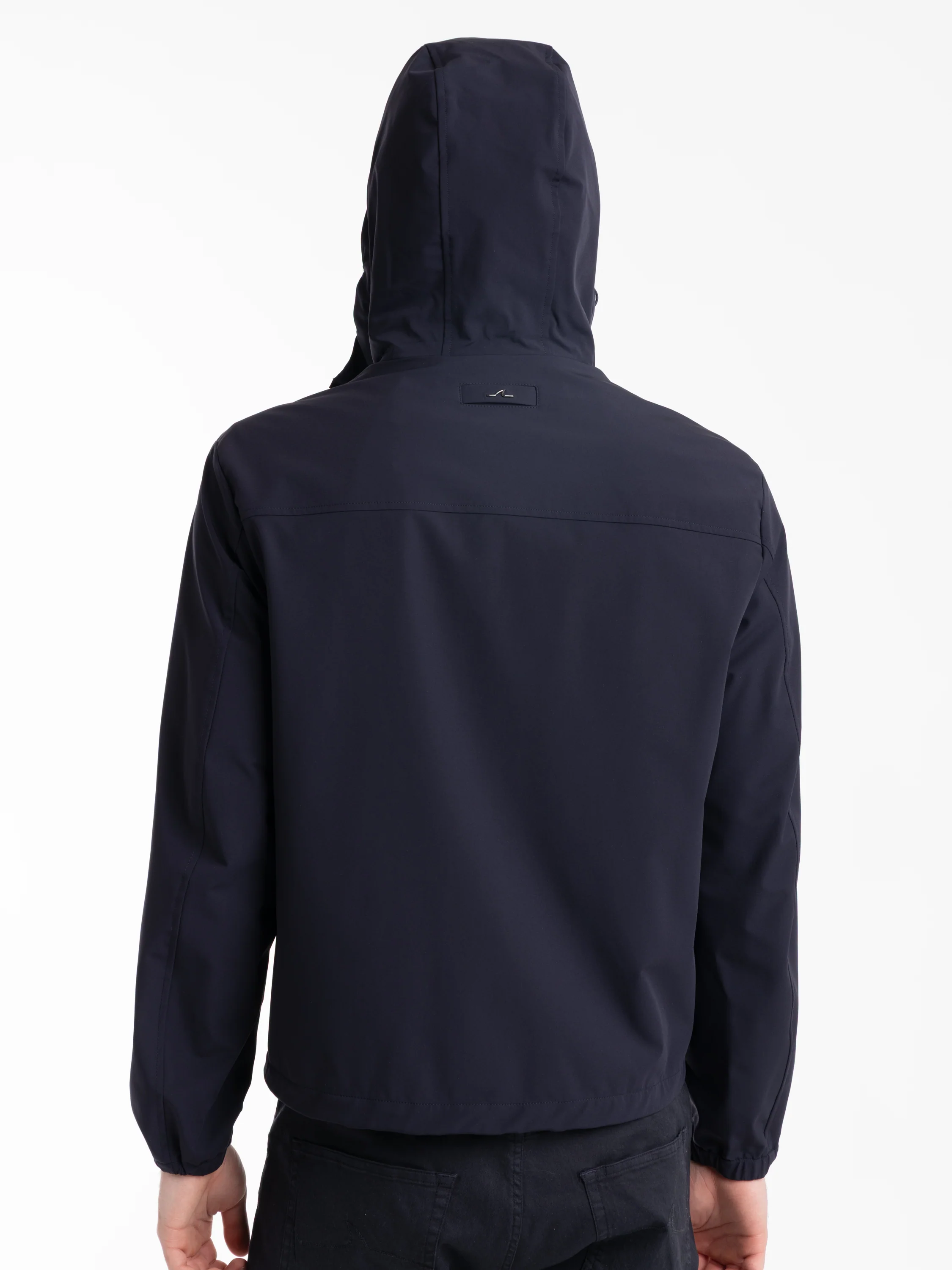 Navy Slim Fit Hooded Jacket - Image 4