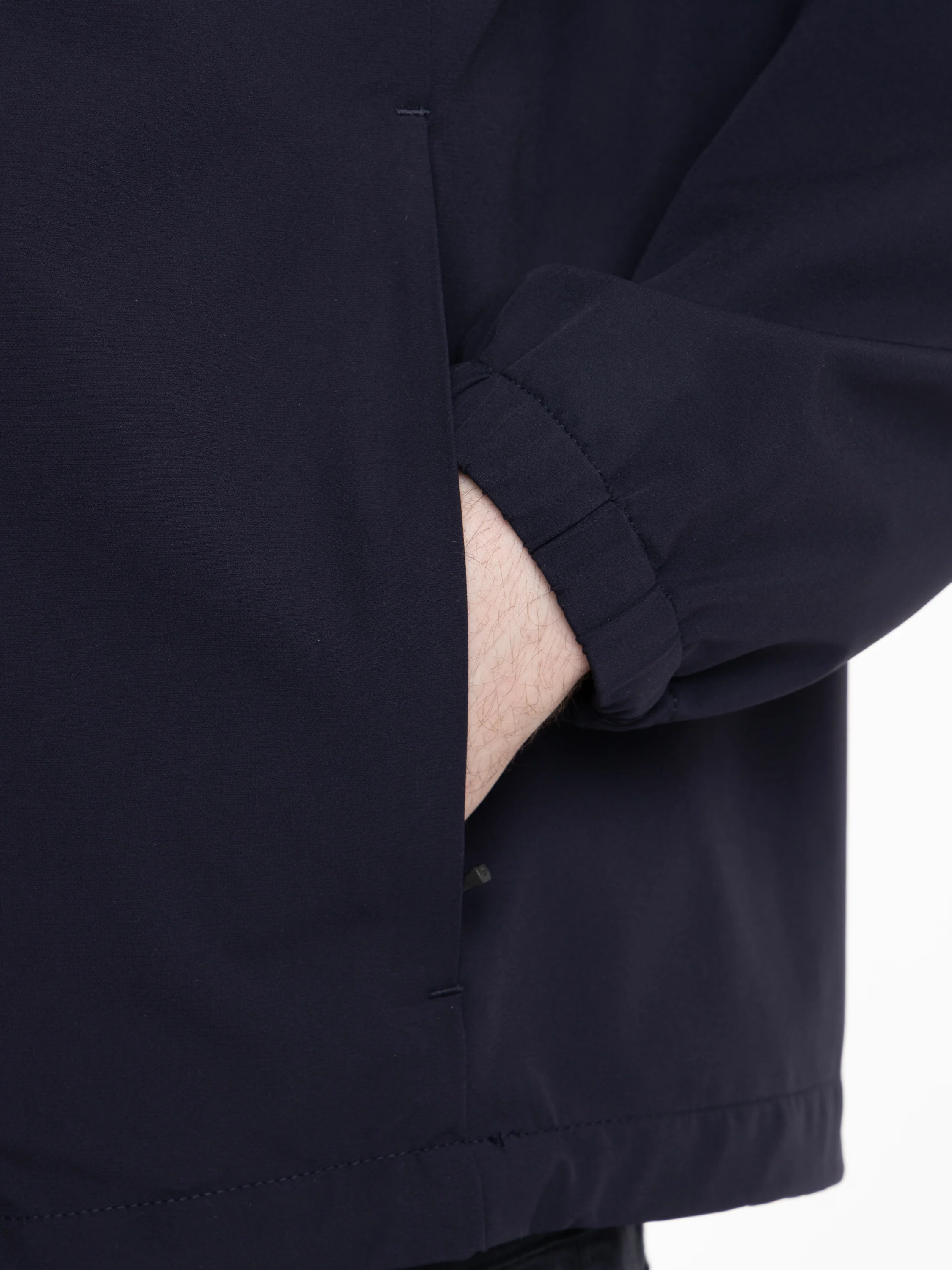 Navy Slim Fit Hooded Jacket - Image 7