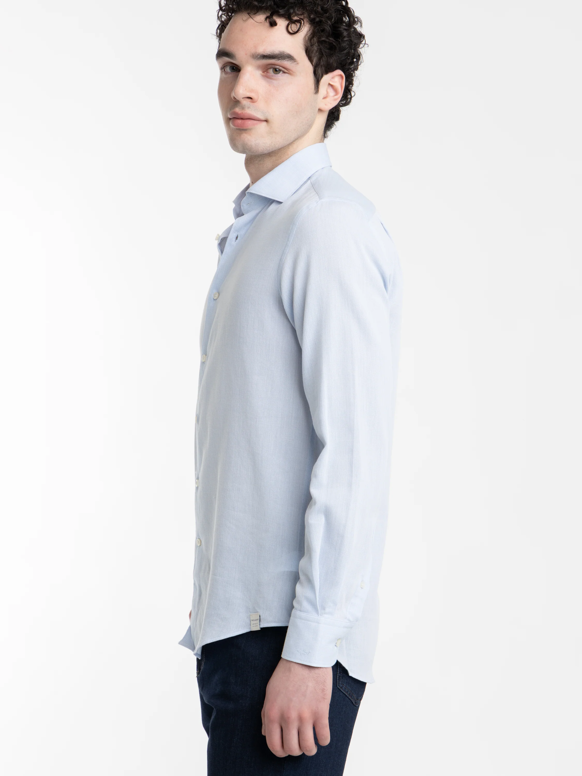 Modern Fit Light Blue Shirt - Image 3