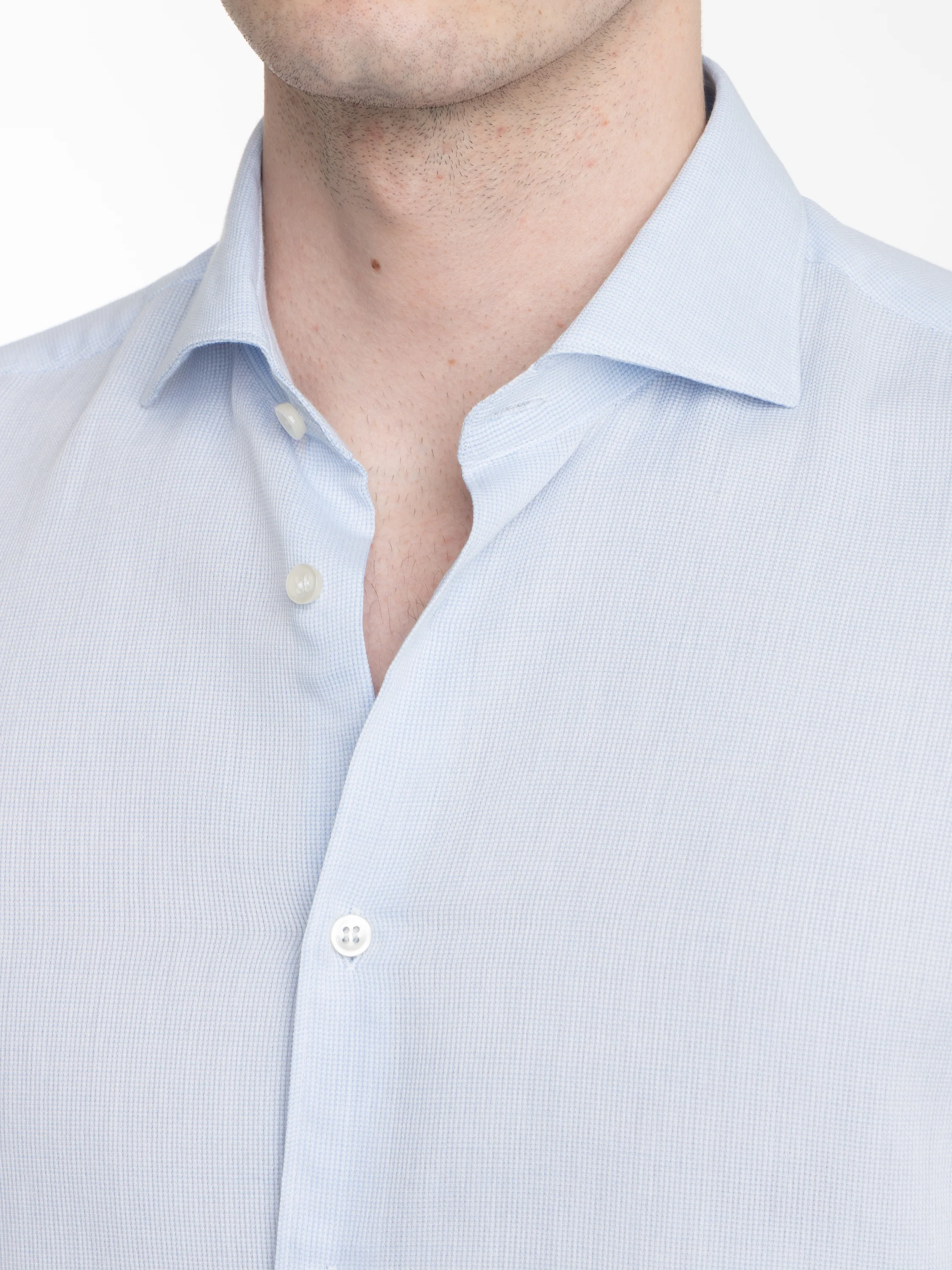 Modern Fit Light Blue Shirt - Image 7