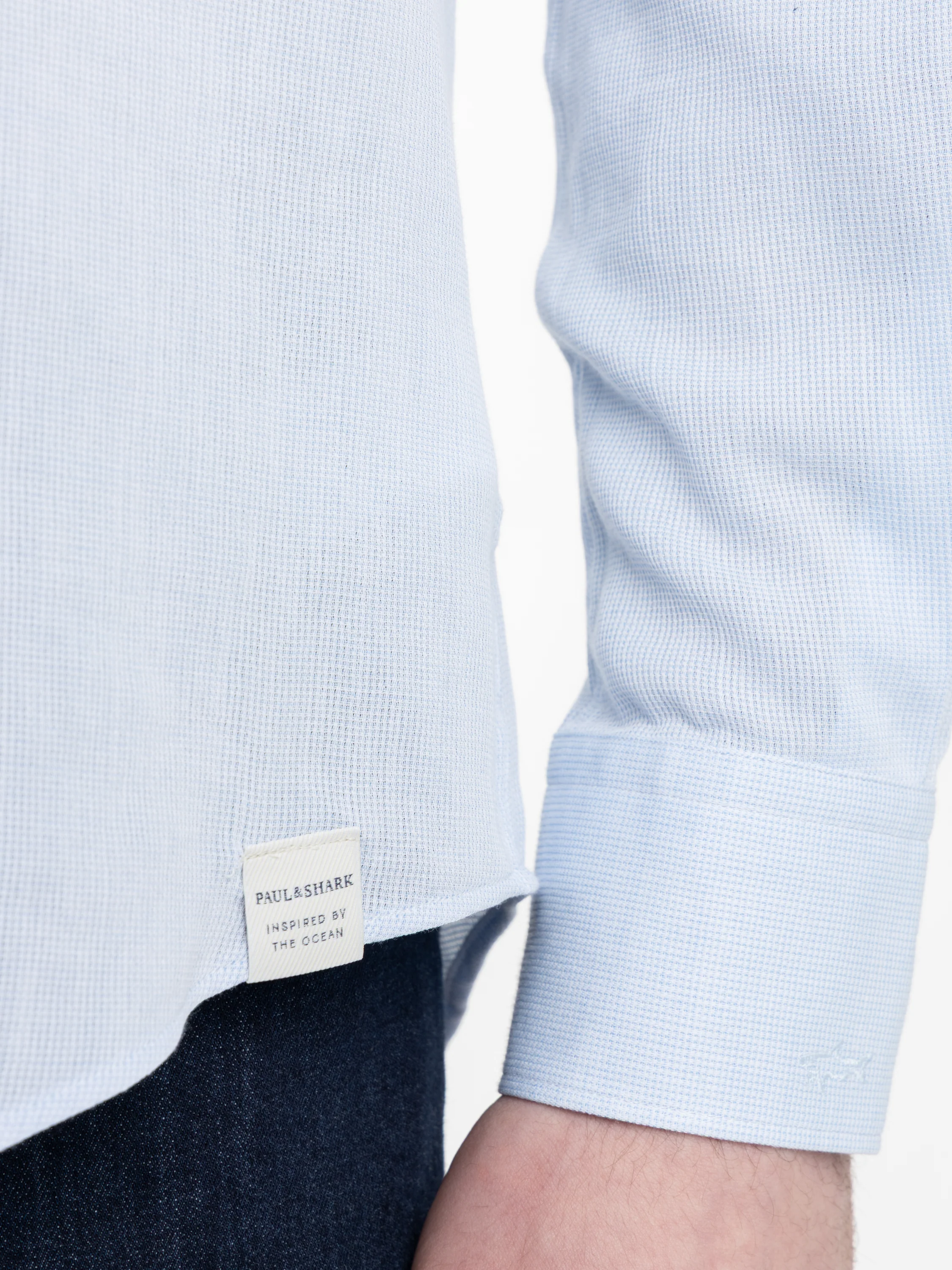Modern Fit Light Blue Shirt - Image 8
